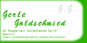 gerle goldschmied business card